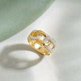 Luxe Link Diamond Band, 14K Gold Vermeil, 1/2 ct Lab Grown Diamond-6