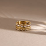 Texture Stacked Diamond Band