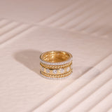Chunky Stacked Diamond Band