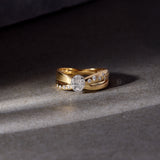 Radiant Bow Diamond Ring