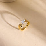 Radiant Bow Diamond Ring