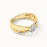 Radiant Bow Diamond Ring