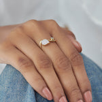 Diamond Swirl Ring, 14K Gold Vermeil, 1/3 ct Lab Grown Diamond-4