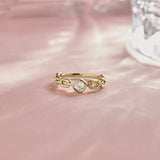 Classic Linked Solitaire Ring
