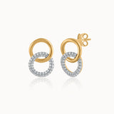 Forever Linked Diamond Earrings, 14K Gold Vermeil, 3/8 ct Lab Grown Diamond-3