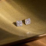 Halo Grid Diamond Earrings