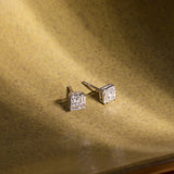 Princess Cluster Diamond Studs