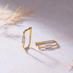 Duo Shine Hoops, 14K Gold Vermeil, 1/2 ct Lab Grown Diamond-8