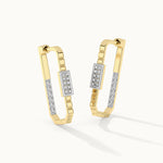 Duo Shine Hoops, 14K Gold Vermeil, 1/2 ct Lab Grown Diamond-3
