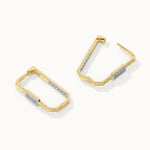 Duo Shine Hoops, 14K Gold Vermeil, 1/2 ct Lab Grown Diamond-6