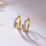 Bold Pave Diamond Hoops, 14K Gold Vermeil, 3/8 ct Lab Grown Diamond-5