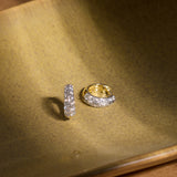 Edgy Sparkle Small Diamond Hoops