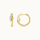 Twisted Diamond Pave Hoops