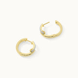 Twisted Diamond Pave Hoops