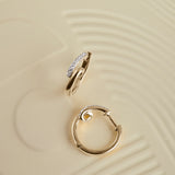Twisted Diamond Pave Hoops