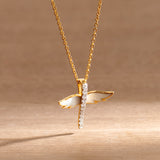 Angelic Diamond Necklace, 14K Gold Vermeil, 1/6 ct Lab Grown Diamond-6