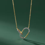 Interlink Paperclip Necklace, 14K Gold Vermeil, 1/4 ct Lab Grown Diamond-5