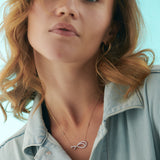 Eternal Bow Diamond Necklace, 14K Gold Vermeil, 3/8 ct Lab Grown Diamond-2