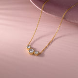 Moonlit Solitaire Necklace, 14K Gold Vermeil, 1/3 ct Lab Grown Diamond-6