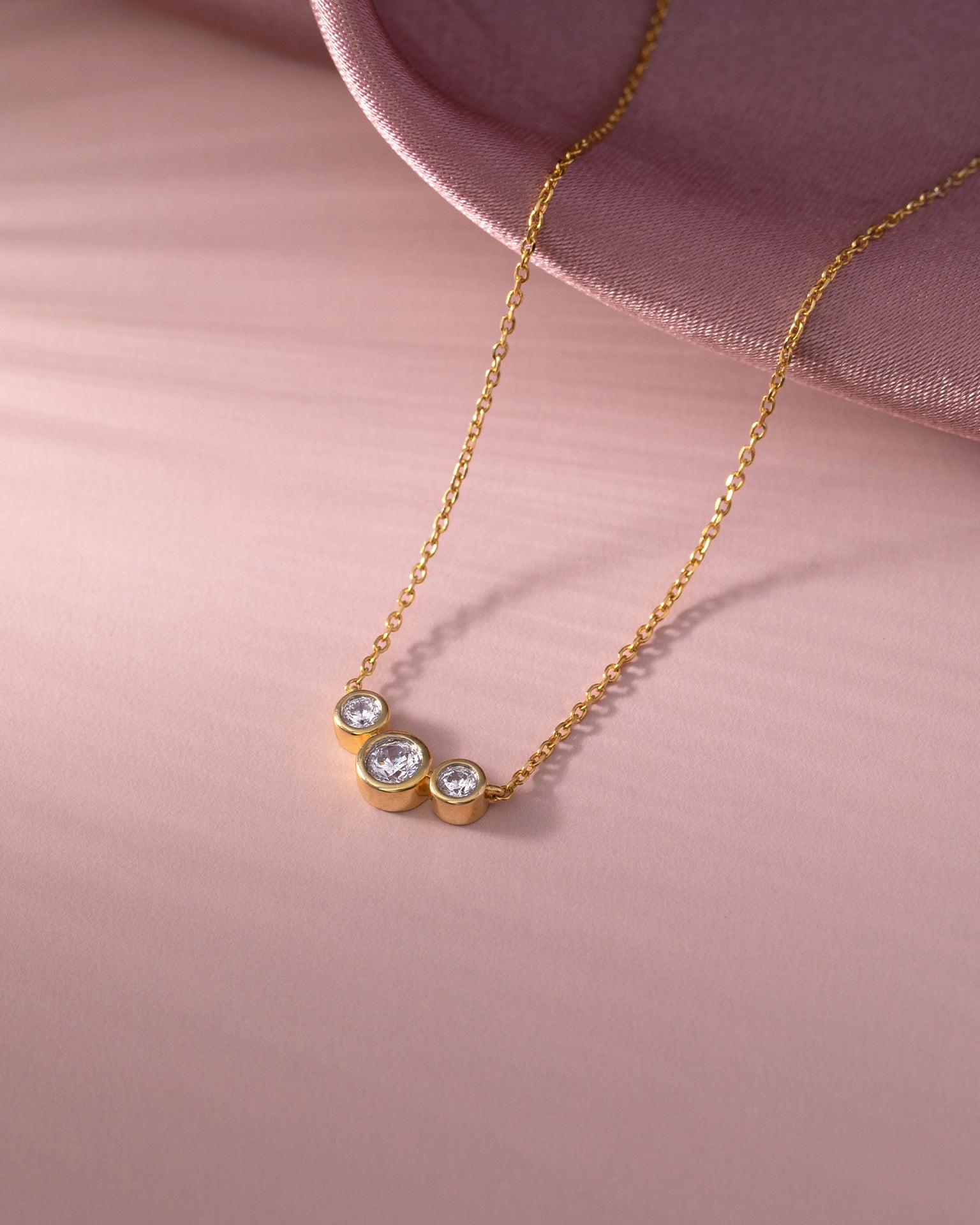 Moonlit Solitaire Necklace, 14K Gold Vermeil, 1/3 ct Lab Grown Diamond-6