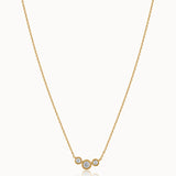 Moonlit Solitaire Necklace, 14K Gold Vermeil, 1/3 ct Lab Grown Diamond-3