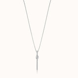 Sleek Elongated Diamond Necklace