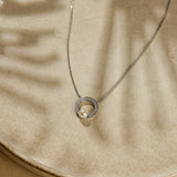 Halo Pearl Diamond Necklace