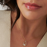 Golden Drop Diamond Necklace
