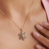 Snowflake Glow Diamond Necklace