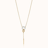 Sparkling Loop Diamond Lariat Necklace