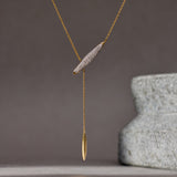 Sleek Drop Lariat Necklace