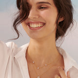 Floral Diamond Station Necklace