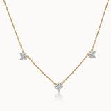 Floral Diamond Station Necklace
