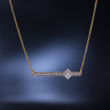 Bar Cluster Princess Daimond Necklace