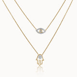Talisman Layered Diamond Necklace