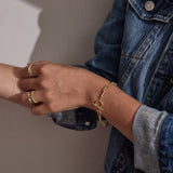 Diamond Paperclip Toggle Bracelet