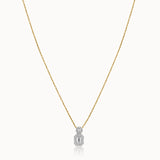 Solitaire Emerald Diamond Necklace, 14K Gold Vermeil, 3/4 ct Lab Grown Diamond-3