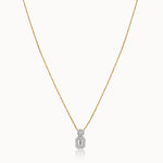 Solitaire Emerald Diamond Necklace, 14K Solid Gold, 3/4 ct Lab Grown Diamond-3