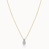 Solitaire Emerald Diamond Necklace, 14K Solid Gold, 3/4 ct Lab Grown Diamond-3