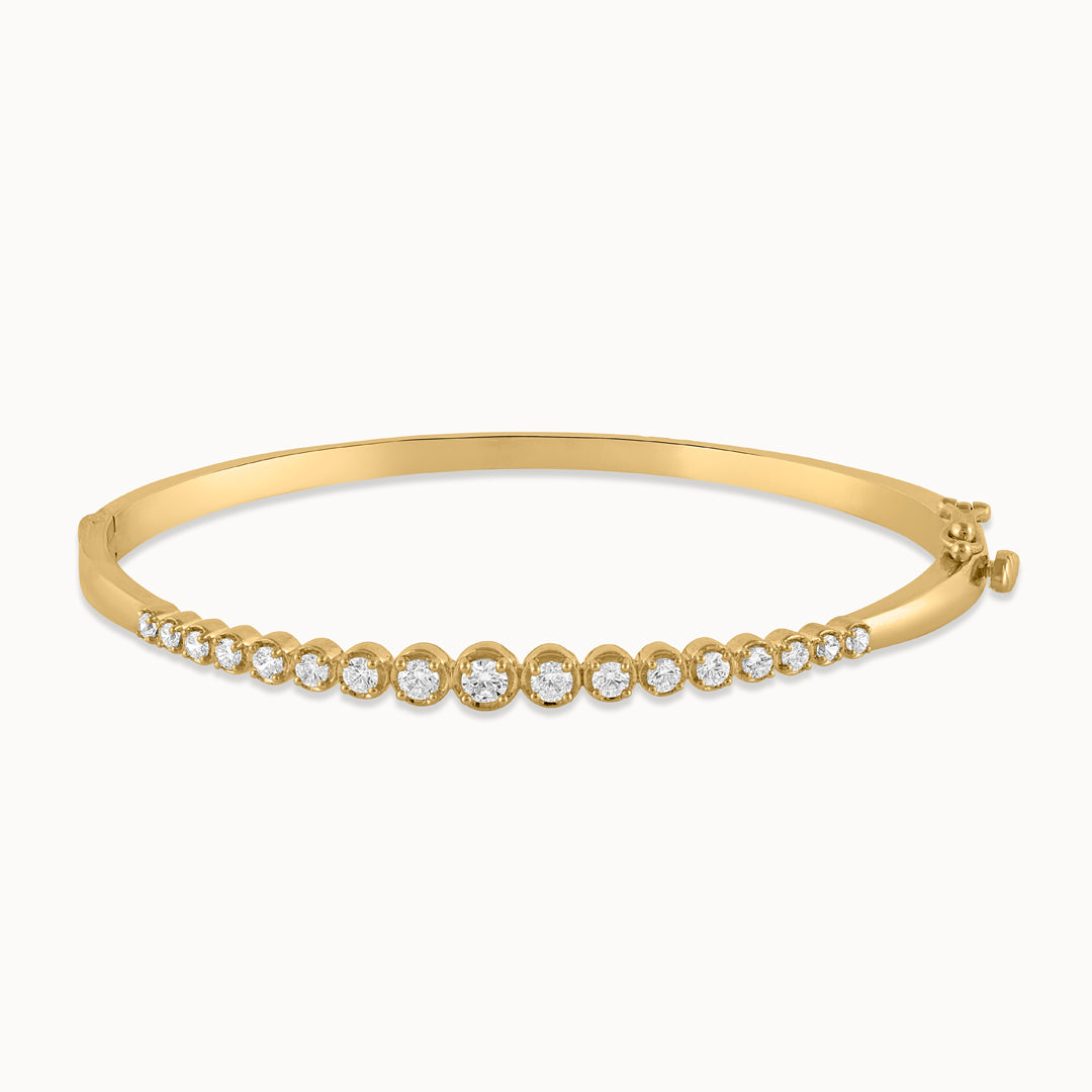 Journey Diamond Oval Bracelet, 14K Solid Gold, 1 ct Lab Grown Diamond-3