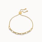 Diamond Paperclip Bolo Bracelet, 14K Gold Vermeil, 5/8 ct Lab Grown Diamond-3
