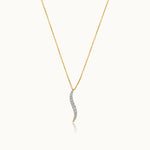 Sleek Diamond Necklace, 14K Gold Vermeil, 1/3 ct Lab Grown Diamond-3