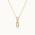 Bubbles Link Necklace, 14K Solid Gold, 1/4 ct Lab Grown Diamond-3