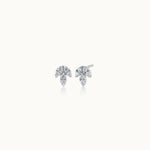 Leafy Small Earrings, 14K Solid Gold, 1/4 ct Lab Grown Diamond-3
