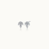 Leafy Small Earrings, 14K Solid Gold, 1/4 ct Lab Grown Diamond-3