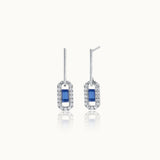 Paperclip Drop Earrings, 14K Solid Gold, 3/8 ct Lab Grown Diamond-3