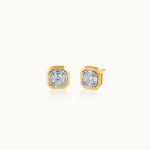 Octa Diamond Earrings, 14K Gold Vermeil, 3/8 ct Lab Grown Diamond-3