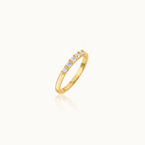 Station Stackable Band, 14K Gold Vermeil, 1/4 ct Lab Grown Diamond-3