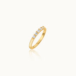 Station Stackable Band, 14K Solid Gold, 1/4 ct Lab Grown Diamond-3