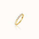 Station Stackable Band, 14K Solid Gold, 1/4 ct Lab Grown Diamond-3